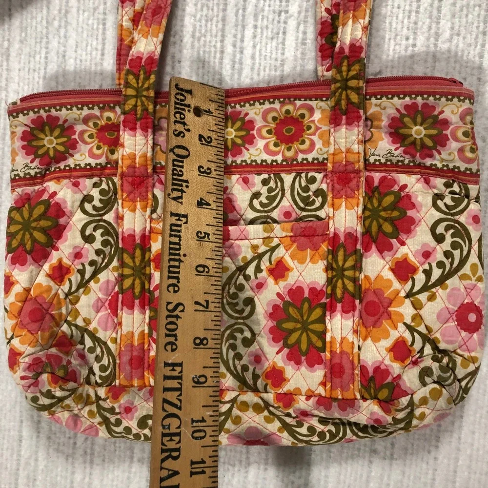 Vera Bradley Symphony in Hue‎ Quilted Floral Small Zip Tote Bag Shoulder Purse